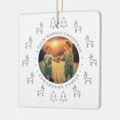 Create your own nordic family photo christmas keramisch ornament (Links)
