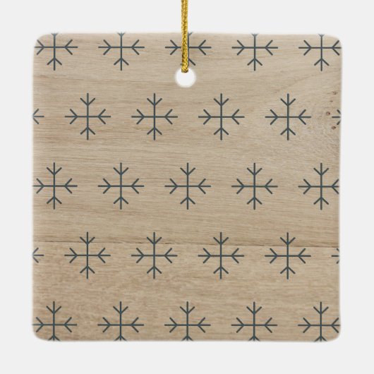 Create your own nordic family photo christmas keramisch ornament (Achterkant)