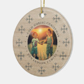 Create your own nordic family photo christmas keramisch ornament (Links)