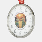 Create your own nordic family photo christmas metalen ornament (Links)