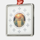 Create your own nordic family photo christmas metalen ornament (Links)
