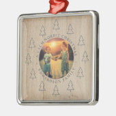 Create your own nordic family photo christmas metalen ornament (Links)