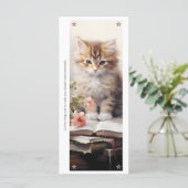 Create Your Own Orange Kitten Books Bookmark Card (Staand voorkant)