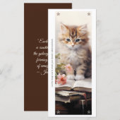 Create Your Own Orange Kitten Books Bookmark Card (Voorkant / Achterkant)