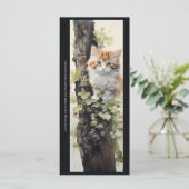 Create Your Own Orange Kitten Ivy Bookmark Card (Staand voorkant)