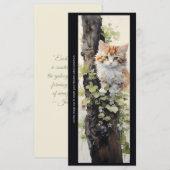 Create Your Own Orange Kitten Ivy Bookmark Card (Voorkant / Achterkant)