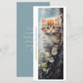Create Your Own Orange Kitten Vine Bookmark Card (Voorkant / Achterkant)