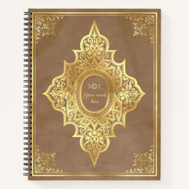 Create Your Own Ornate Gilded Beige Brown Notitieboek