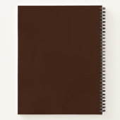 Create Your Own Ornate Gilded Umber Brown Notitieboek (Achterkant)