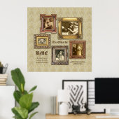 Create Your Own Ornate Gold Antique Frames Collage Poster (Thuiskantoor)
