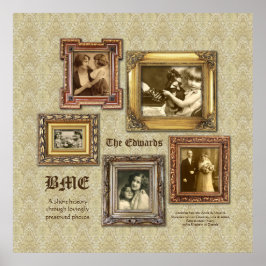 Create Your Own Ornate Gold Antique Frames Collage Poster