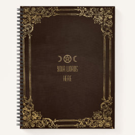 Create Your Own Ornate Golden Brown Notitieboek