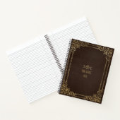 Create Your Own Ornate Golden Brown Notitieboek (Binnen)
