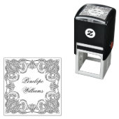 Create Your Own Ornate Paisley Personalized Name Zelfinktende Stempel (In situ)