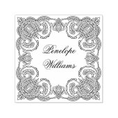 Create Your Own Ornate Paisley Personalized Name Zelfinktende Stempel (Design)