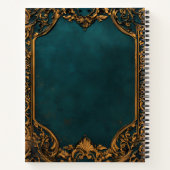 Create Your Own Ornate Teal & Tarnished Gold Notitieboek (Achterkant)