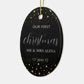Create Your Own Our First Christmas Married Keramisch Ornament (Links)