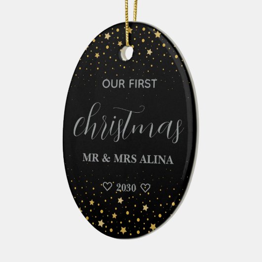 Create Your Own Our First Christmas Married Keramisch Ornament (Links)