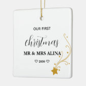 Create Your Own Our First Christmas Married Keramisch Ornament (Links)