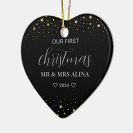 Create Your Own Our First Christmas Married Keramisch Ornament