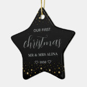 Create Your Own Our First Christmas Married Keramisch Ornament (Links)