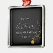 Create Your Own Our First Christmas Married Metalen Ornament (Links)
