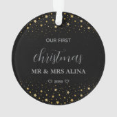Create Your Own Our First Christmas Married Ornament (achterkant)