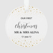 Create Your Own Our First Christmas Married Ornament (achterkant)