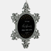 Create Your Own Our First Christmas Married Tin Sneeuwvlok Ornament (Links)