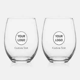 Create Your Own Personalize Add Logo, text Wijnglas Zonder Voet