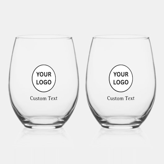 Create Your Own Personalize Add Logo, text Wijnglas Zonder Voet (Voorkant)