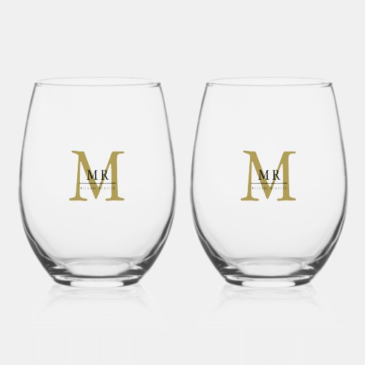 Create Your Own Personalize Add Monogram,Name Wijnglas Zonder Voet (Voorkant)