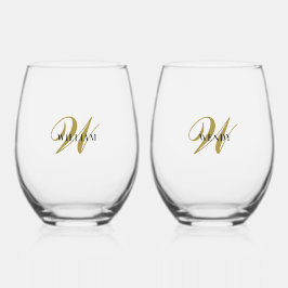 Create Your Own Personalize Add Monogram,Name Wijnglas Zonder Voet