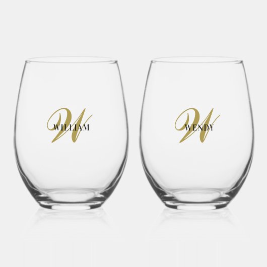 Create Your Own Personalize Add Monogram,Name Wijnglas Zonder Voet (Voorkant)