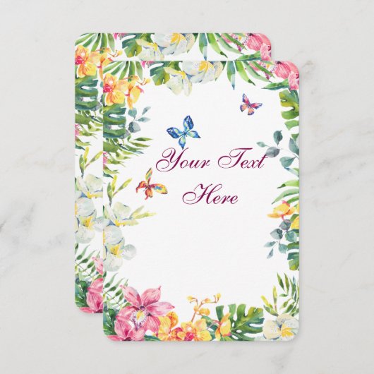 Create Your Own personalize Bedankkaart (Voorkant / Achterkant)