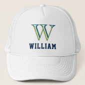 Create Your Own Personalize Branded Monogram Cap Trucker Pet (Voorkant)