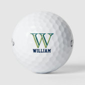 Create Your Own Personalize Branded Monogram Golfballen (Voorkant)