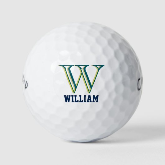 Create Your Own Personalize Branded Monogram Golfballen (Voorkant)