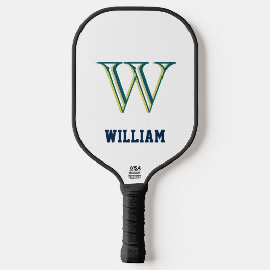 Create Your Own Personalize Branded Monogram Pickleball Paddle (Achterkant)