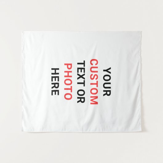 Create Your Own Personalize Medium Size Wandkleed (Voorkant (horizontaal))