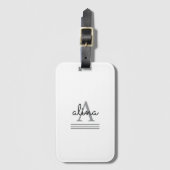 Create Your Own Personalize Monogram Bagagelabel (Voorkant (verticaal))