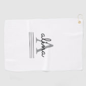 Create Your Own Personalize Monogram Golfhanddoek (Horizontaal)