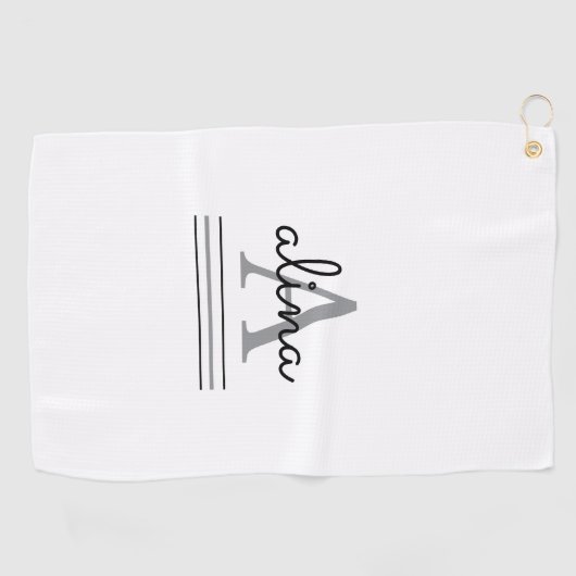 Create Your Own Personalize Monogram Golfhanddoek (Horizontaal)