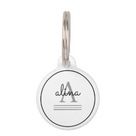 Create Your Own Personalize Monogram Huisdierpenning