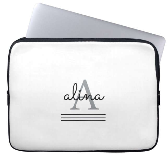 Create Your Own Personalize Monogram Laptop Sleeve (Voorkant)