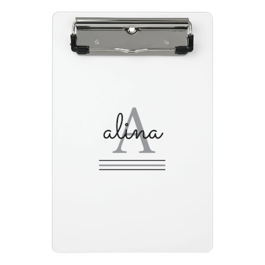 Create Your Own Personalize Monogram Mini Klembord (Voorkant)