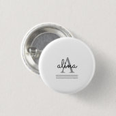 Create Your Own Personalize Monogram Ronde Button 3,2 Cm (Voorkant /achterkant)