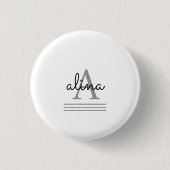 Create Your Own Personalize Monogram Ronde Button 3,2 Cm (Voorkant)