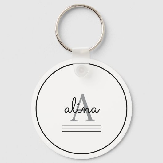 Create Your Own Personalize Monogram Sleutelhanger (Voorkant)