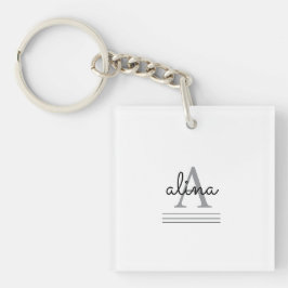 Create Your Own Personalize Monogram Sleutelhanger